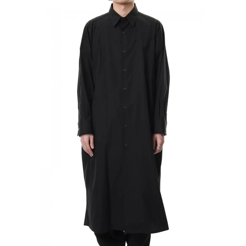 يوجي أوك مطبوعة بوبلين طويلة. يوجي أوك البوبلين المطبوع طويل