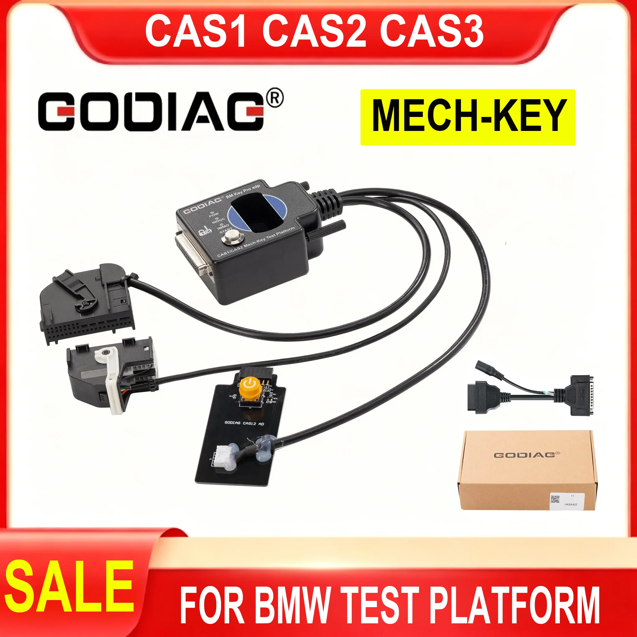 GODIAG Test Platform for BMW CAS1‑CAS3 Mech‑Key Semi Smart Key Data Read Write Fit VVDI2 K518PRO IM608