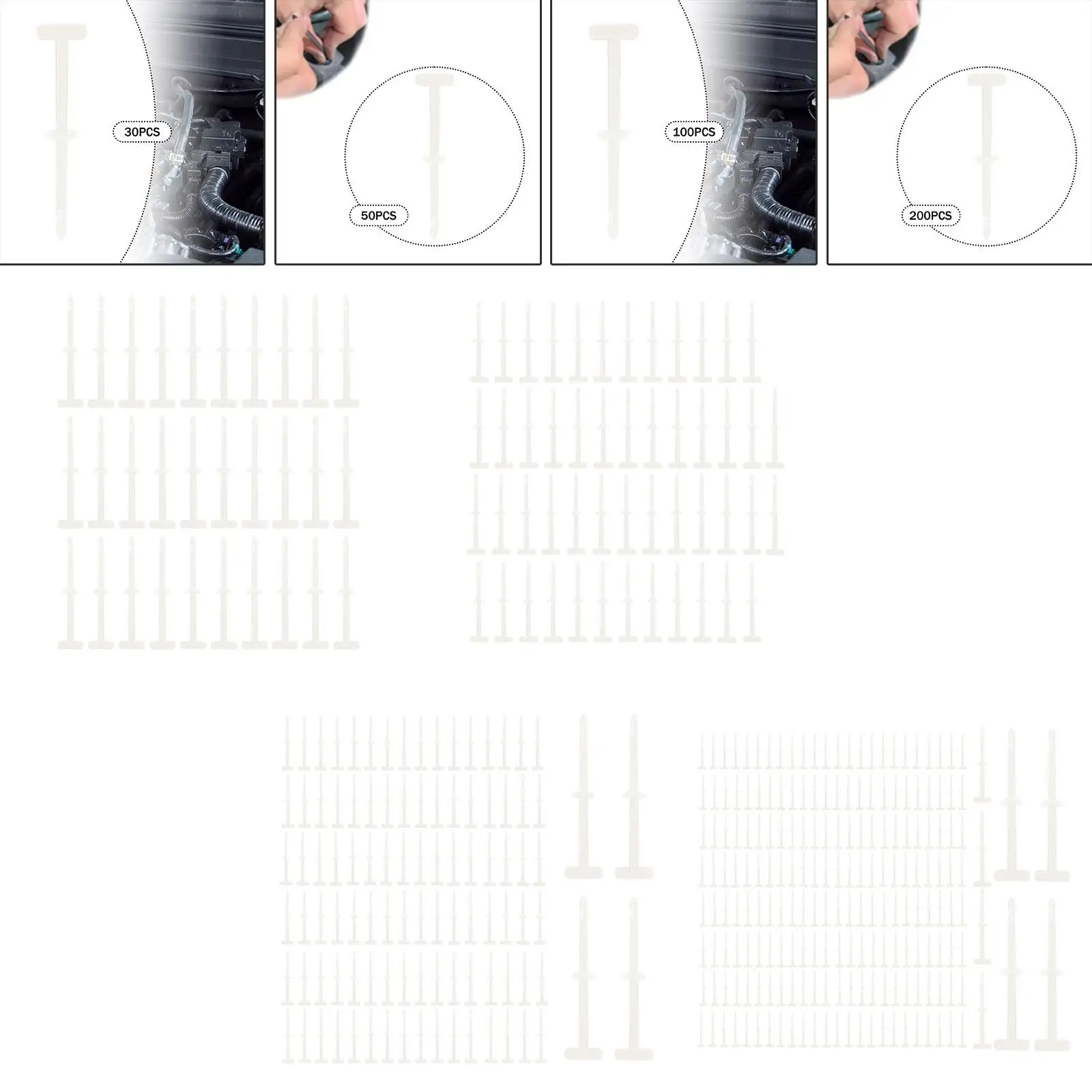 

Cable Tie High Performance Multifunction Fastener Clips Self Locking Cable Strap Cable Ties Tool for Car Daily Auto Fixing