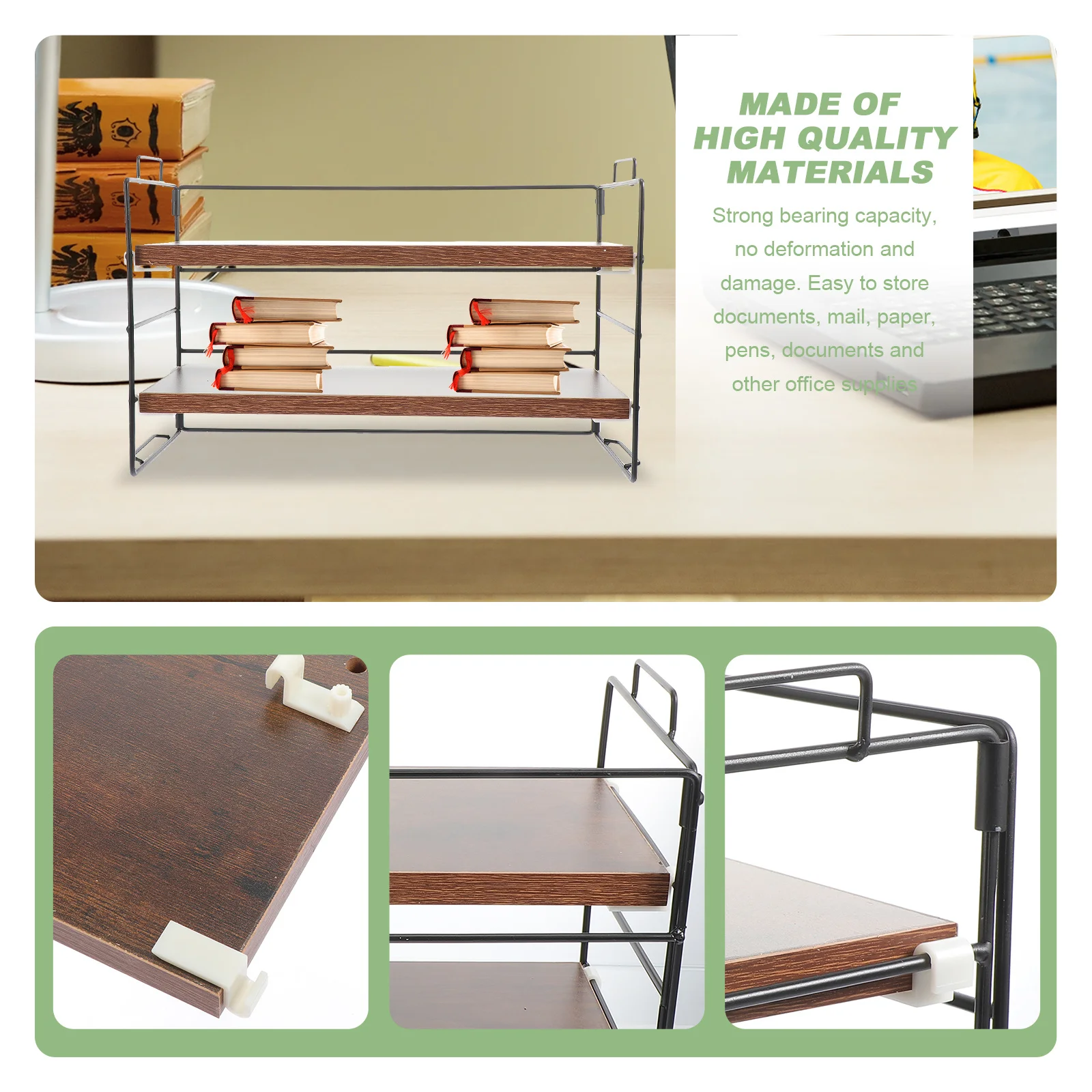 

1Pcs Multi-Function Double Layer Desktop Storage Rack Office Table Organizer Stationery Holder Cosmetics Books Sundries Shelf