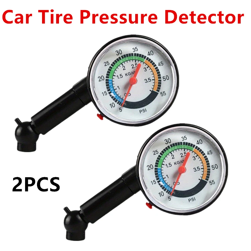 2PCS Car Tire Pressure Gauge Tyre Deflation Pointer Auto Tire Inflation Pressure Gauge Measurement High Precision Meter Detector