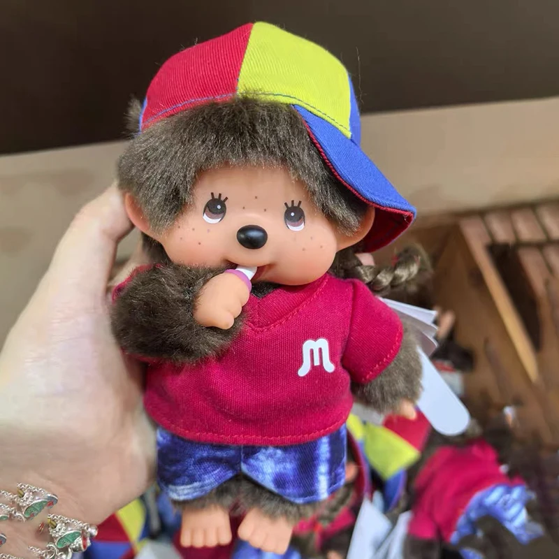 New Genuine Monchhichi Stuffed Plush Doll Vinyl Plush Figure Monchhichi Keychains Keyring Ornament Trendy Play Gift Toy