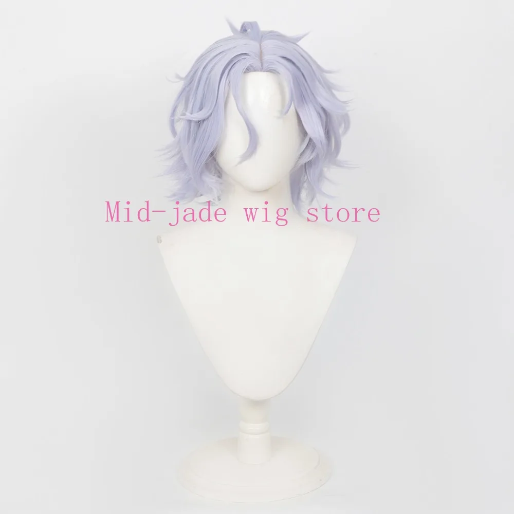 Genshin Impact Mitya Cosplay Wig Realistic Scalp Soft Curly Flipped Hair for Spring Game Expo and Studio Photo Shoot