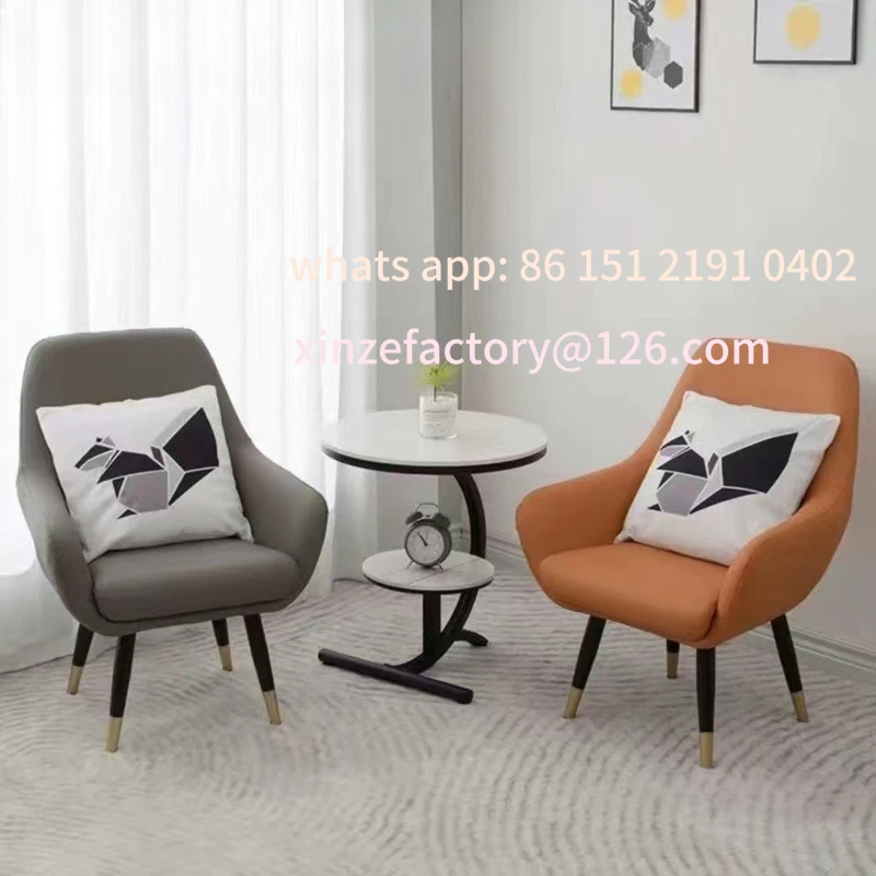 

Customizable balcony one table and two chairs three-piece set household leisure small coffee round sofa edge table