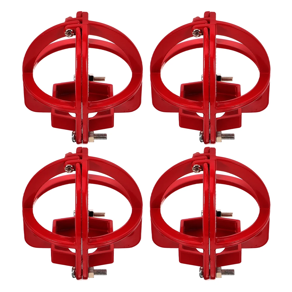 

4pcs Fire Sprinkler Head Cover Protective Guard Decorative Red Aluminum Alloy Plate Residential Commercial Industrial Non