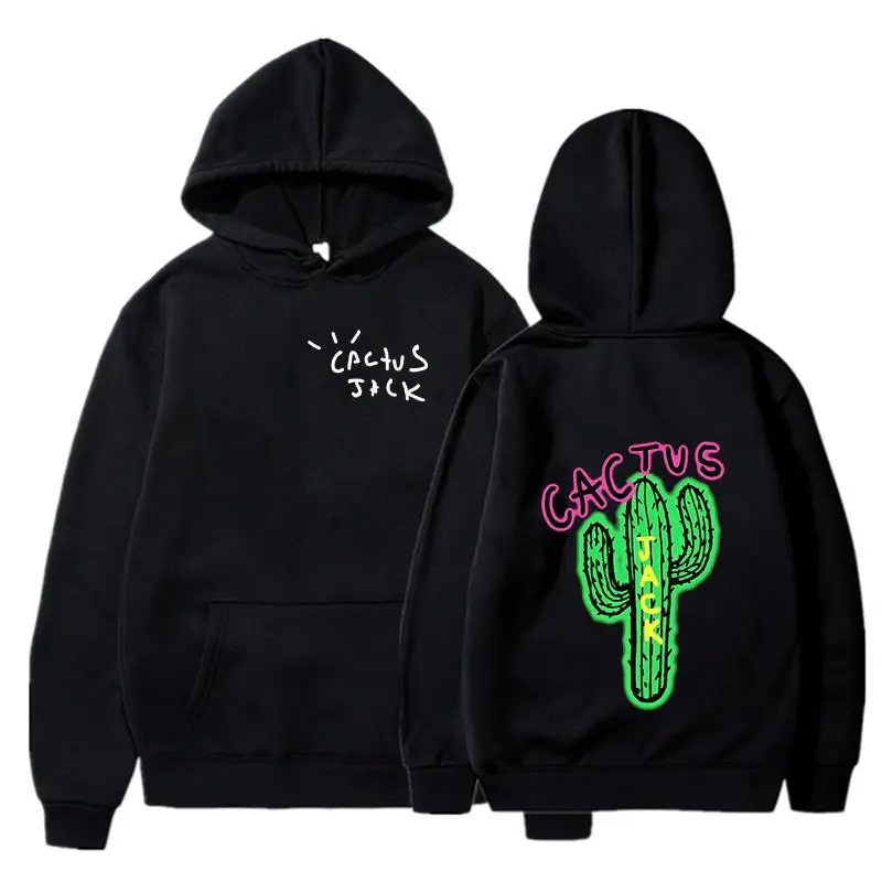 2024 New Cactus Jack Hip Hop Rap Sports Hoodie Street Dance Pullover Dress Casual Men and Women Couple Plush Pullover Top