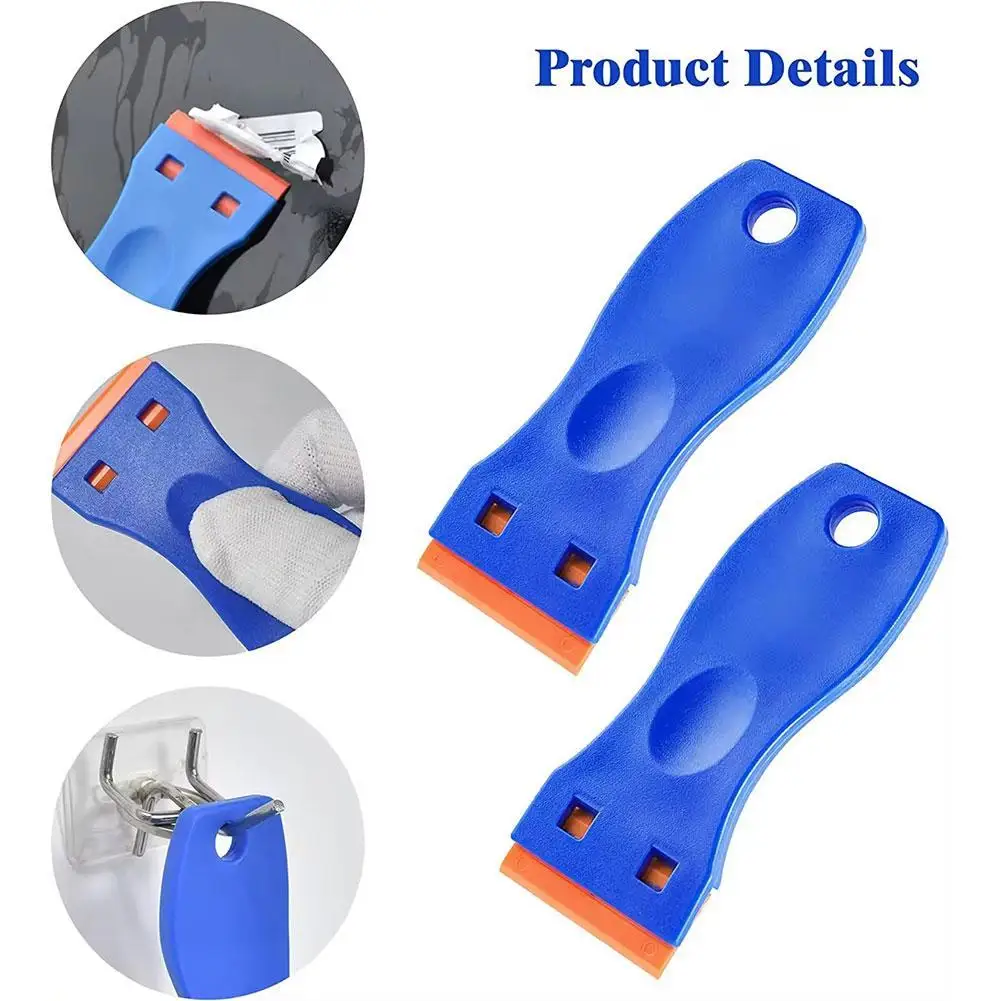 Double Edge Plastic Razor Glass Cleaning Scraper Label Quick Cleaning Razor Glue Remover Window Car Film Sticker Scraper