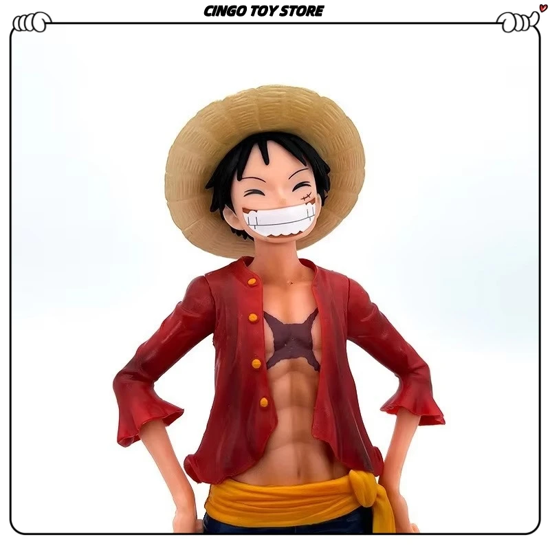 Animation One Piece Action Figure Smiley Luffy Statue Can Change Face Model Pvc Collection Desktop Decoration Toy Birthday Gifts