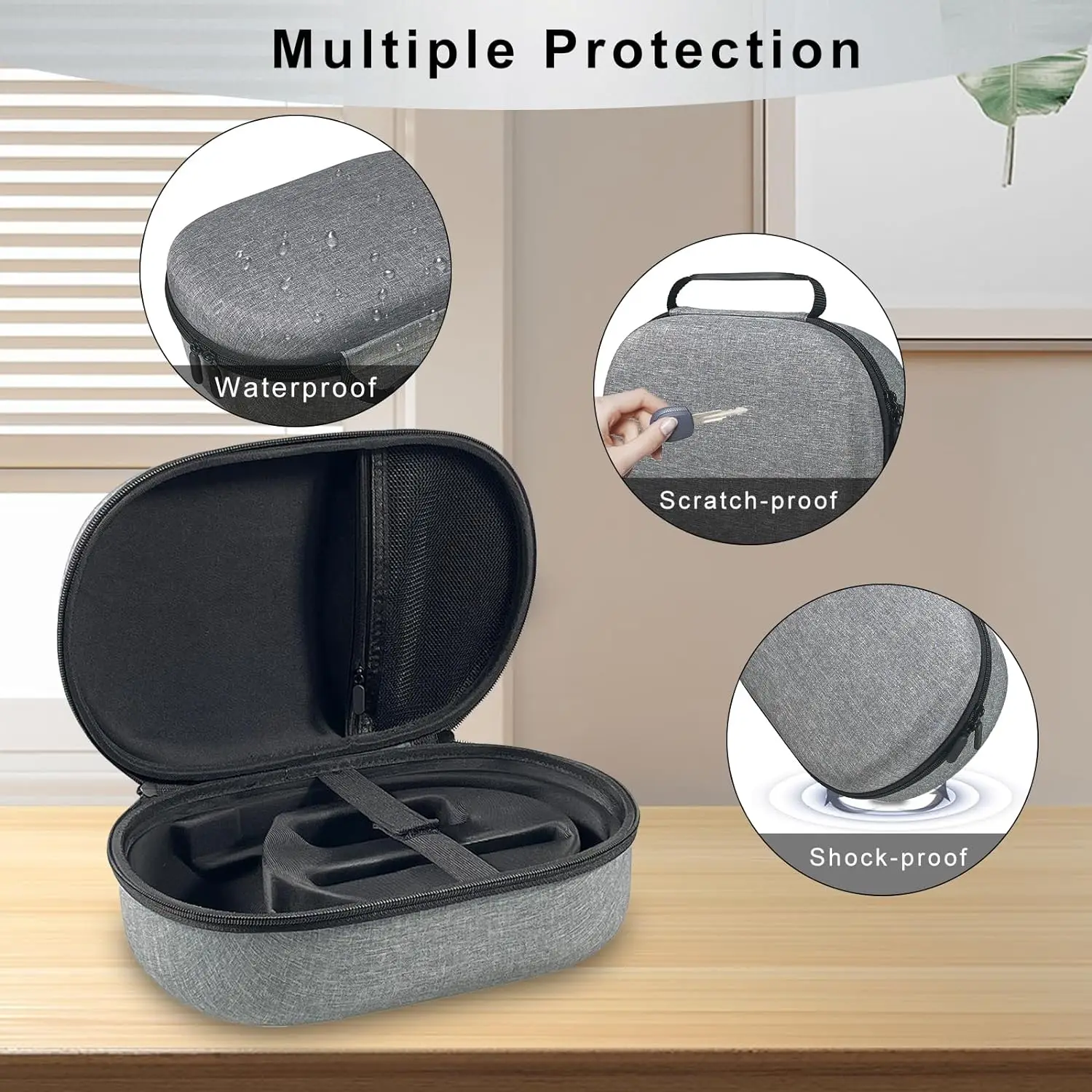 Bolsa de armazenamento portátil para Vision Pro VR Headset, Travel Carrying Case, bolsa dura à prova de choque para acessórios Vision Pro