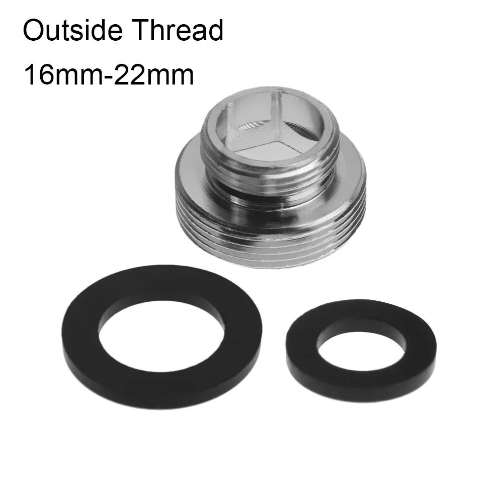 

Useful 18/20/22/24mm To 22mm Water Filter Adapter With Washer Metal Faucet Adapter Set Faucet Connector Kitchen