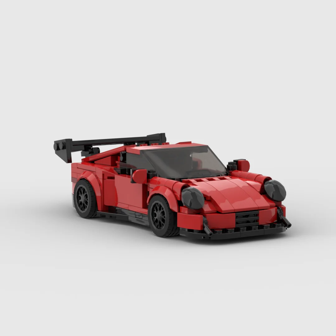 MOC Speed Series 370pcs Red Classics GT-RS Racing Sports Car Vehicle Racer Building Blocks Brick Creative Garage Toys for Boys