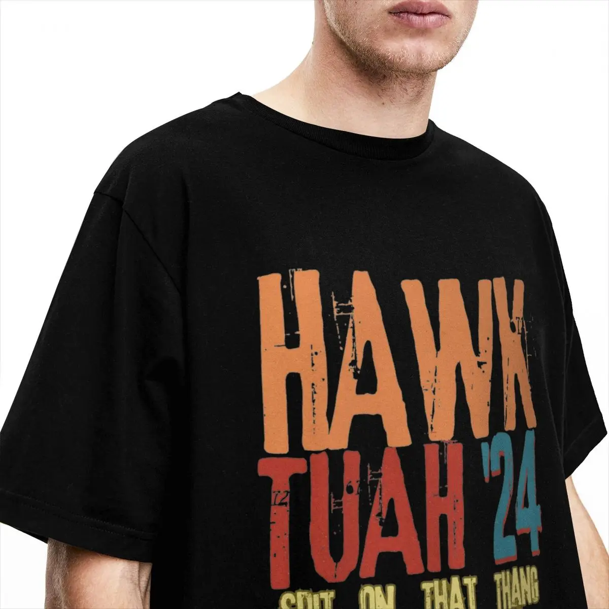 Couple T Shirt Hawk Tuah 24 T-Shirts Trendy Cool spit on that thang Summer Tees Classic Casual 100% Cotton Clothes Gift