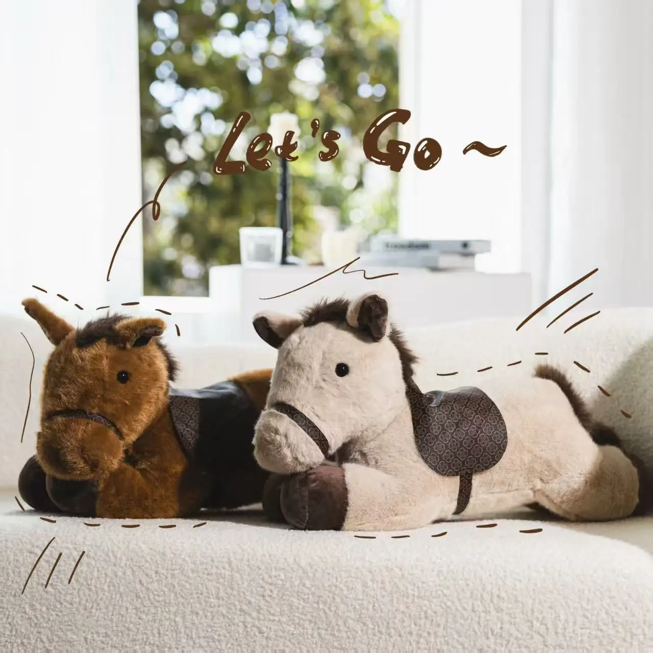 أحدث دمية المهر على شكل حفلة كاواي محشوة من القطيفة تمثال كرتوني أنيمي لطيف عطلة هدية عيد ميلاد للأطفال دمية ممتعة