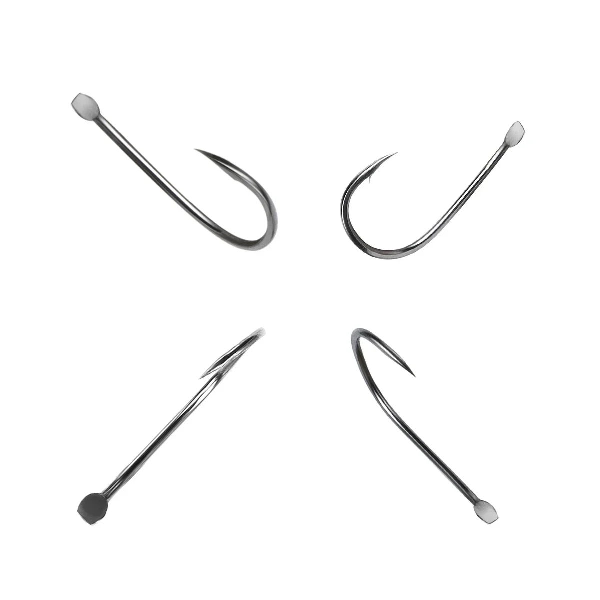 50Pcs High Carbon Steel Offset Barbed Fishhooks Carp Fishing Hooks Single Jigging Hooks Accessories Tackle