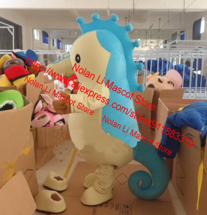 High Quality EVA Material Seahorse Mascot Costume Role-Playing Movie Props Cartoon Anime Advertising Game 506