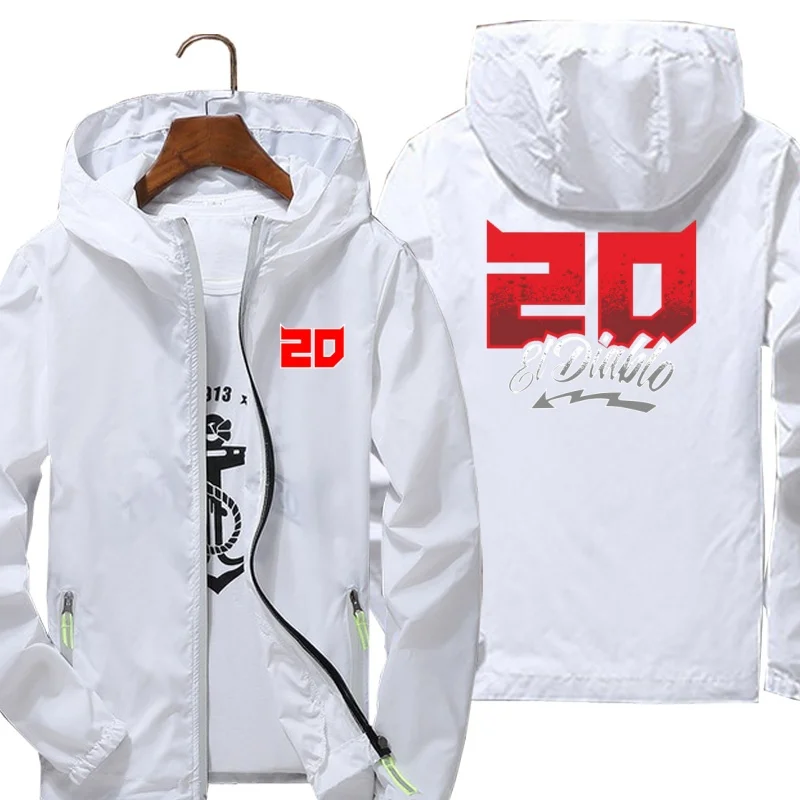 Fabio Quartararo Men's Ultra Light Hooded Jacket Thin Windbreaker Reflective Skin Coat Casual Jackets S-7XL