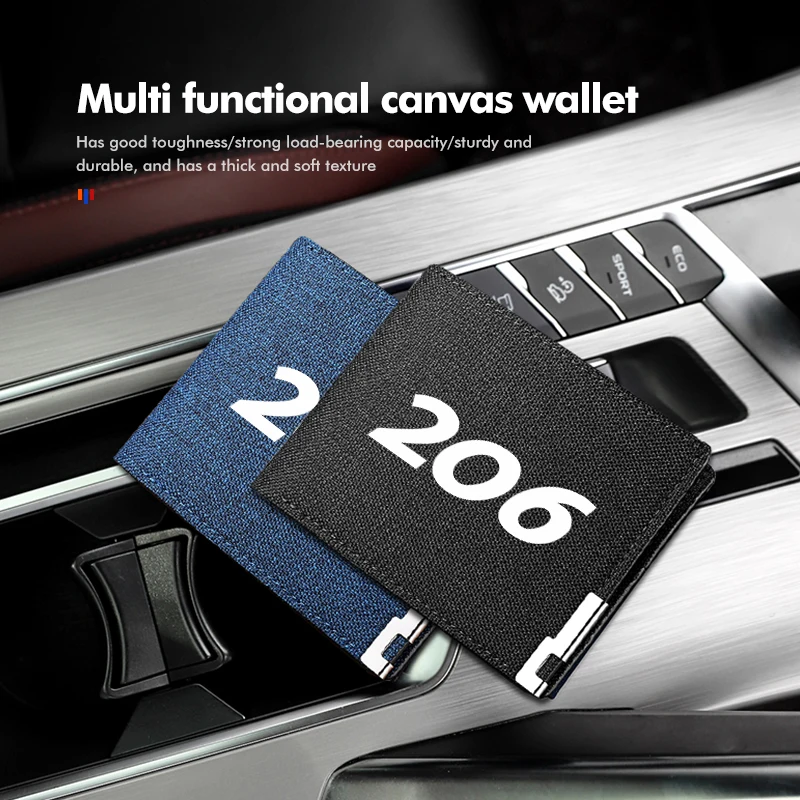 الرجال عالية السعة أكسفورد القماش محفظة حمل بطاقات الائتمان لبيجو 206 207 208 407 508 5008 106 107 205 4008 301 607 #1