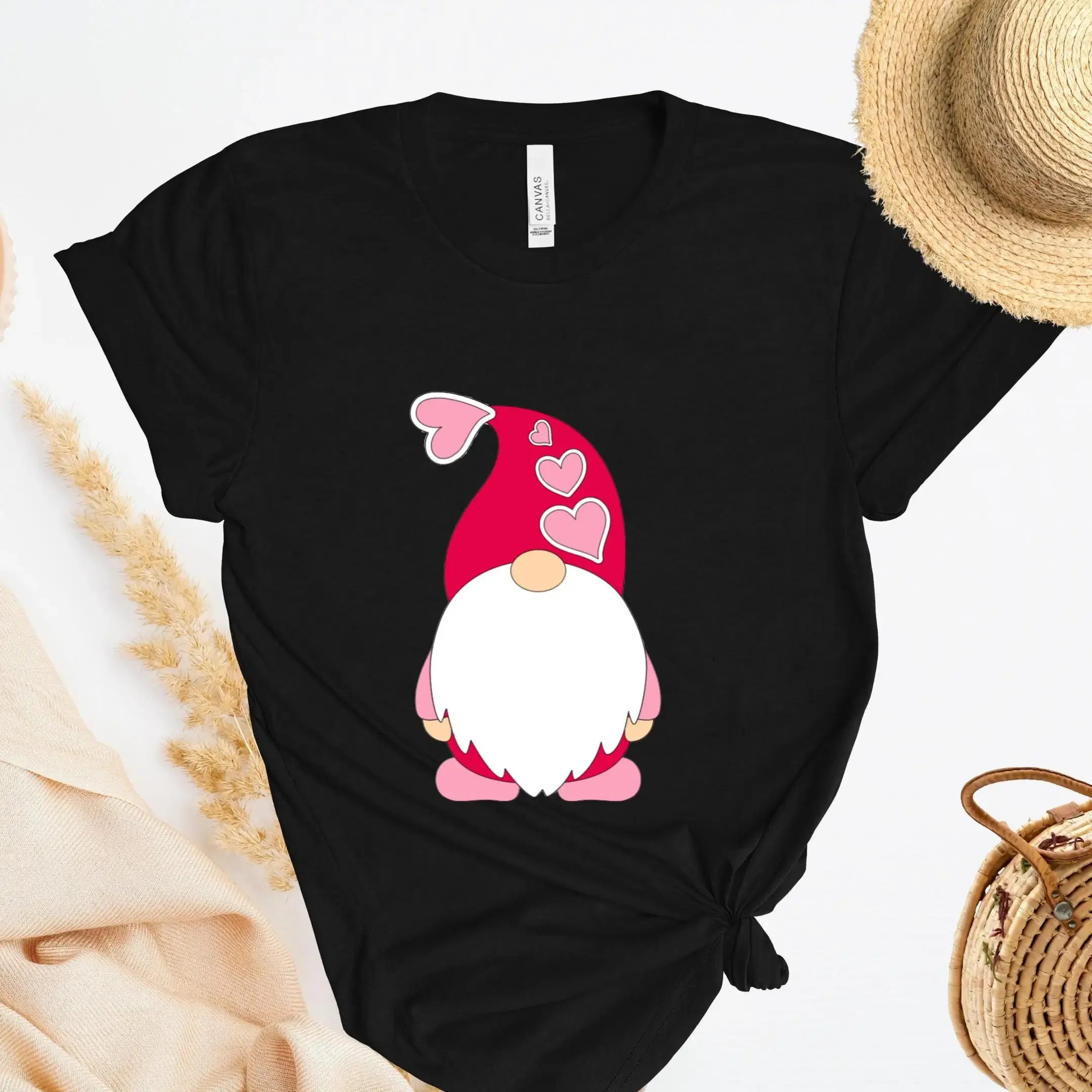 Valentine s Day Gnome T Shirt Cute Nordic Love Gnomie Romantic Tomte Hygge Holiday Wear Soft Charming