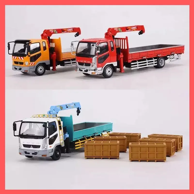 

GCD 1:64 Fuso Fighter [1024) Truck With Crane Alloy Car Model Toys Gifts Collection Adult Souvenir Decoration Static Display