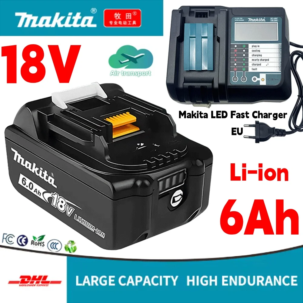 

3C certified 18V Makita 3Ah/6Ah battery for replacing 18V Makita Power Tools BL1830B BL1850B BL1860B BL1815 lithium battery