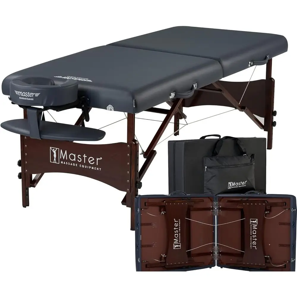

Portable 30 Pro Massage Table with Adjustable Features, Carrying Case, and 3 Thick Cushion for SPA, Beauty, Tattoo, and Therapy