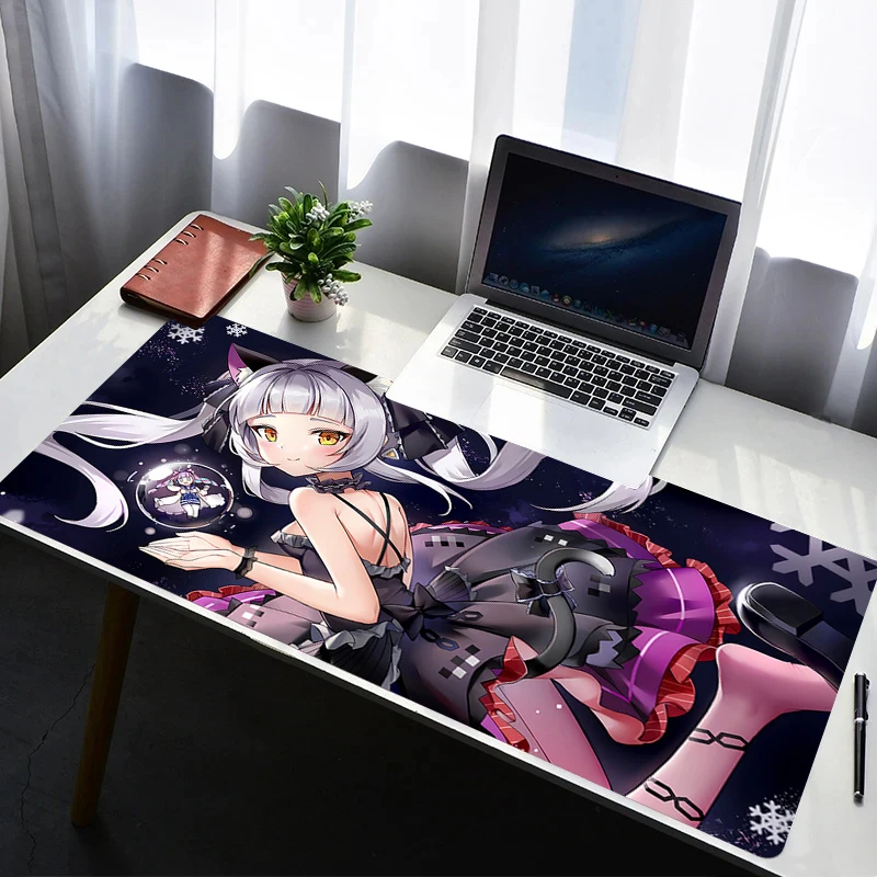 Mouse Pad Laptop Rubber Extended Desktop Mat Computer Gamer Mousepad Hololive Murasaki Shion PC Gaming Accessories Keyboard Pad