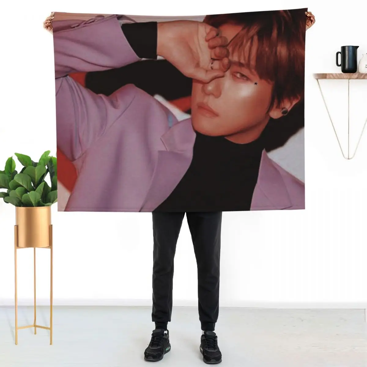 byun baekhyun (love shot) Throw Blanket Cute Plaid Single Decorative Beds Polar Blankets For Sofas sofa bed Blankets