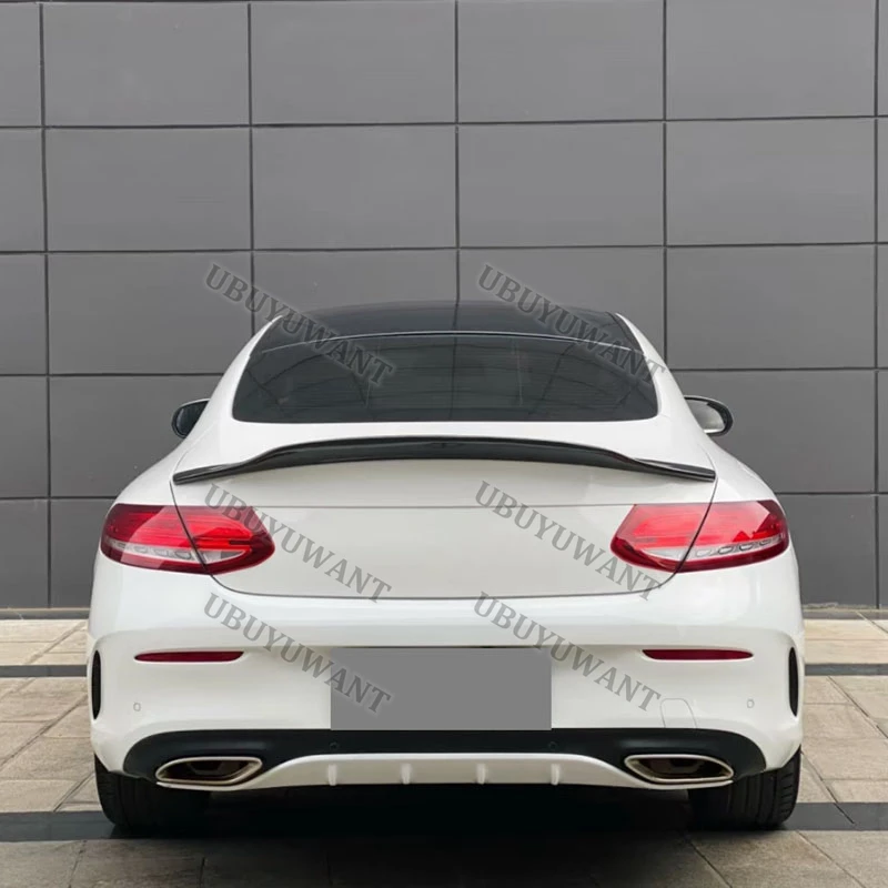 For Benz C Class W205 C63 C180 C200 C250 C260 14-20 Car Styling High Quality ABS Unpainted Color Rear Spoiler Trunk Lip Wing