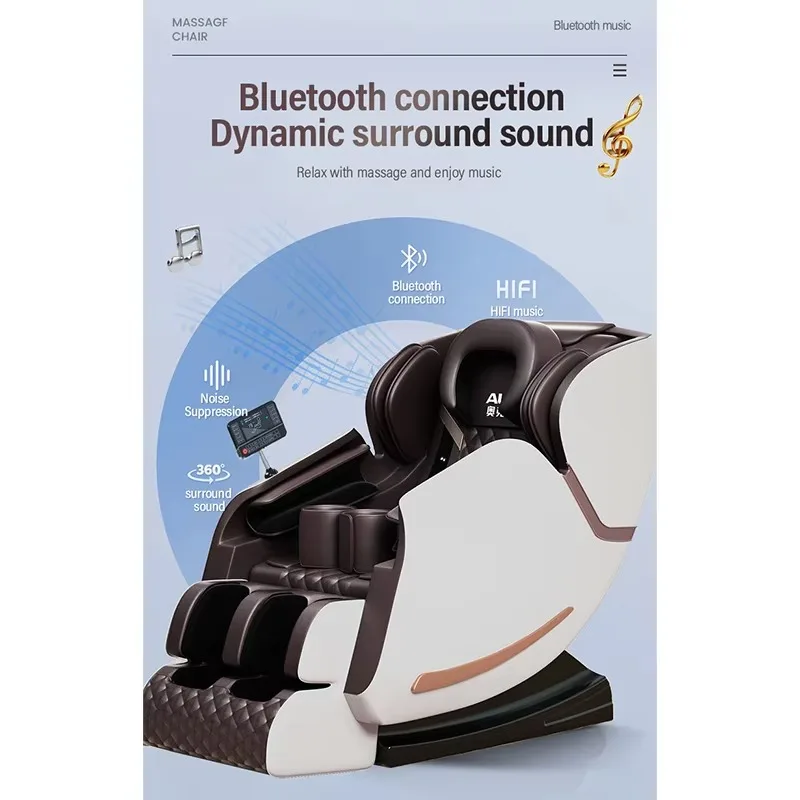 Luxury Automatic Full-Body Massage Chair New Arrival Zero Gravity Feature White Massager Sofa Home Use Wholesale