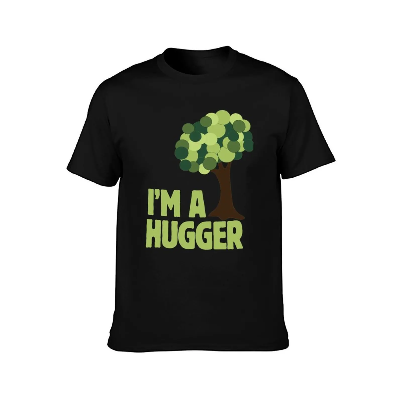 I'm a Hugger T-Shirt, Summer Casual Cotton Tee, Oversized Streetwear Tops, Vintage Graphic Print, Loose Fit Short Sleeve