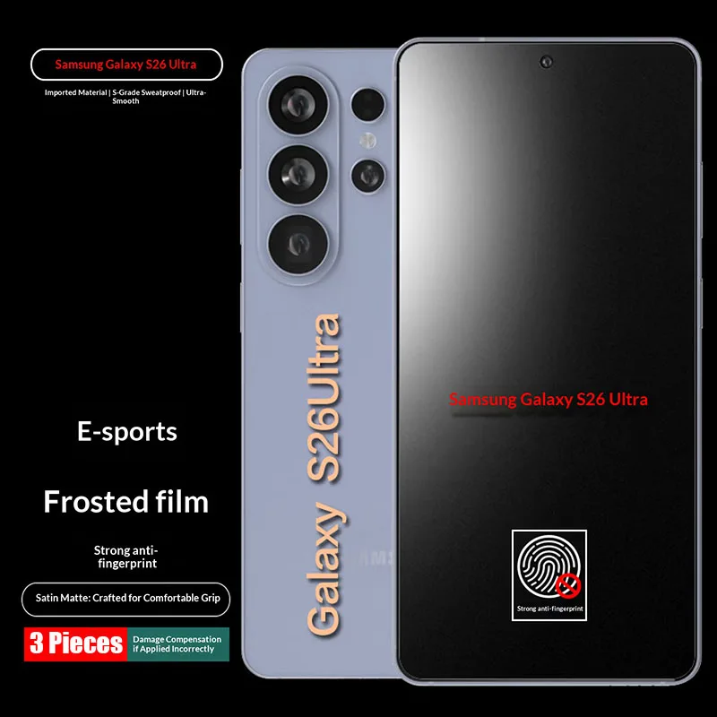 

Полноэкранная матовая гидрогелевая пленка для Samsung Galaxy S26 Ultra, прозрачная мягкая защитная пленка для экрана Samsung S26 Plus, TPU пленка