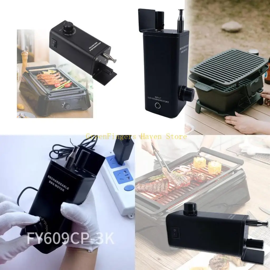 

F68D Rechargeable Electric Grill Motor Replacement 3-12V Adjustable Speed Barbecue Grill Oven Motor Rotisserie Grill Motor