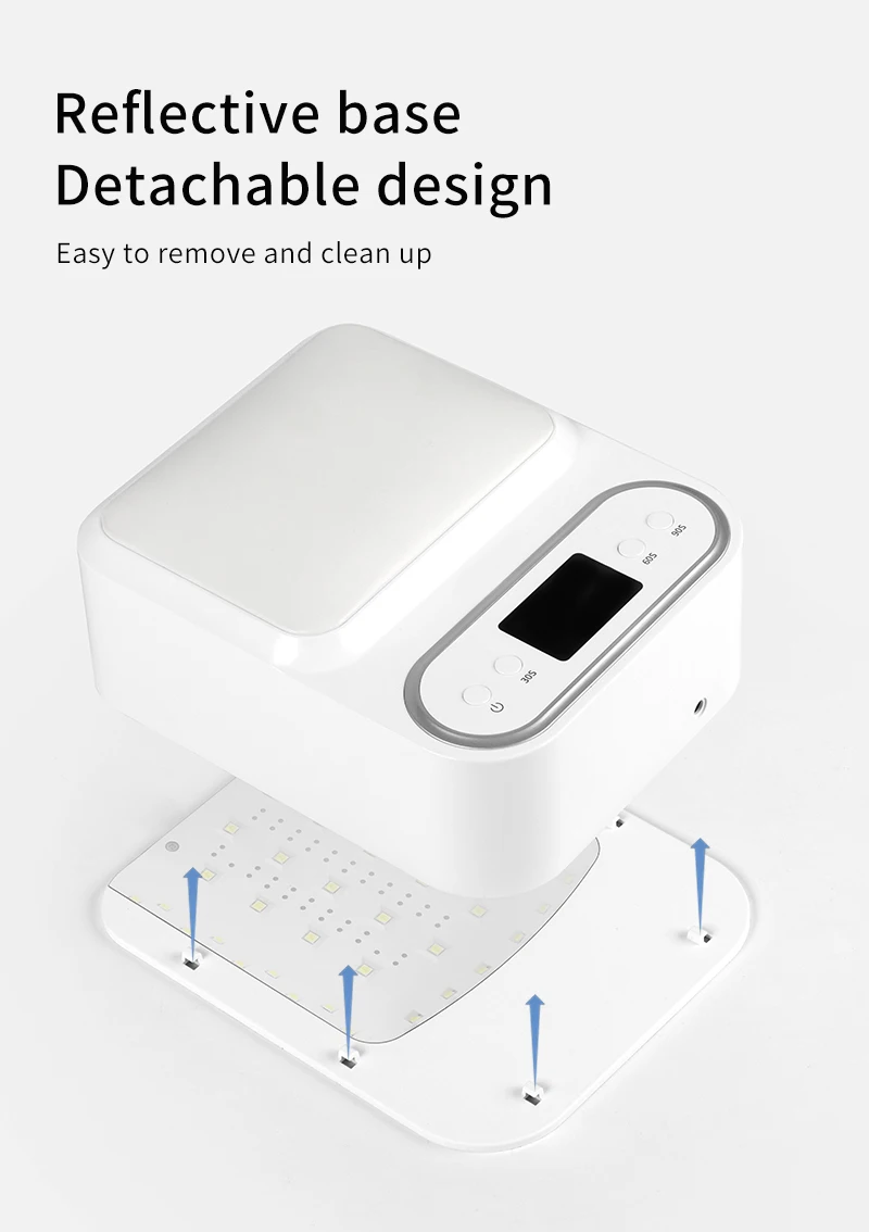 4QUEENS 전문가용 고출력 네일 램프 48개 LED UV LED 젤 폴리시 경화등, 암 포함 네일 아트 매니큐어용, 48W 고속 건조 네일 UV LED 스마트 센서, 살롱 도구용