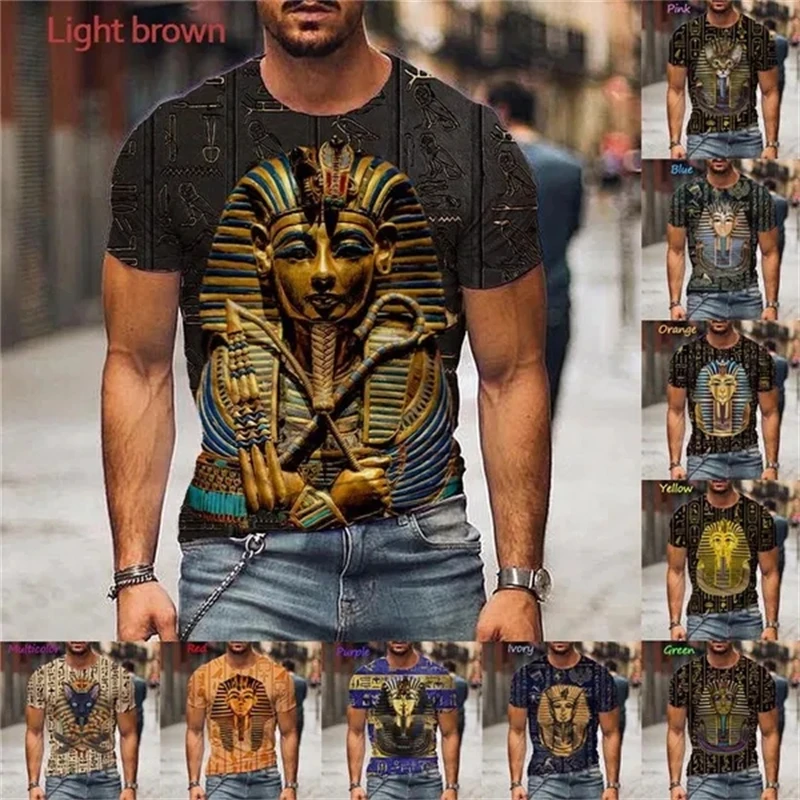 Camiseta con estampado 3D del faraón egipcio, ropa de calle Unisex con personalidad, antiguo Horus, Dios Egipcio, ojo, Faraón Egipcio, moda