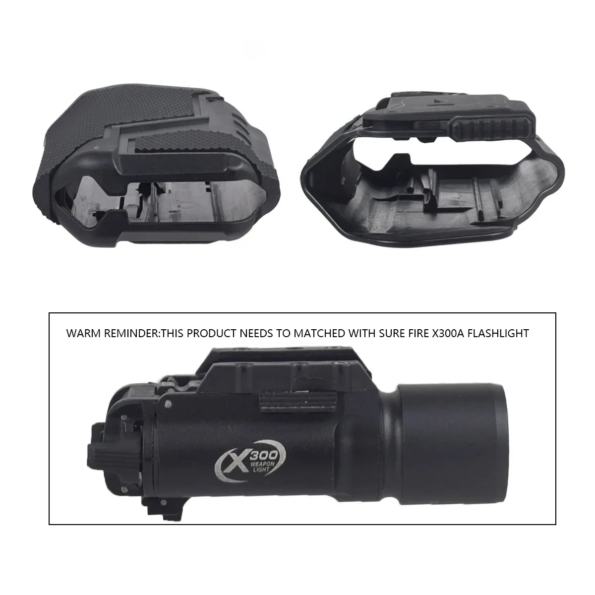 Right Hand Tactical Holster Universal Hunting Holder Use with X300U-A Flashlight For SIG SAUER WALTHER