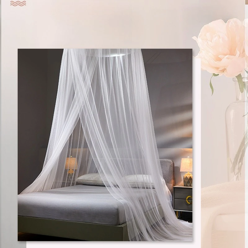 Mosquito Net Bed Canopy Dome Hanging, Portable Round Mosquito Netting for Home Bedroom, Breathable Thick Mesh Insect Protection