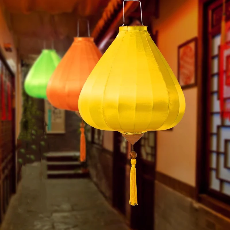 Solid Color Hanging Lanterns Waterproof Colth Lanterne New Year Party Festival Stage Lantern Decoracion Fiesta China Tradicional - Detail 1