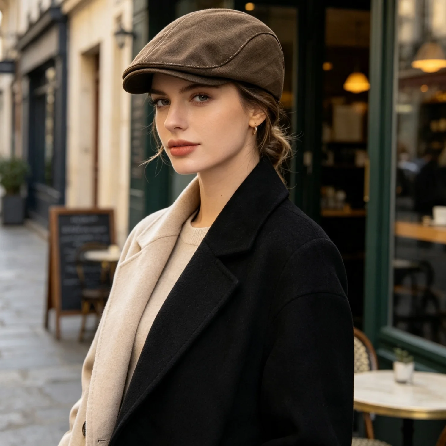 Men's Cotton Flat Cap Vintage Ivy Newsboy Beret Hat Solid Color Casual Driving Cabbie Painter Hats Berets Caps for Women