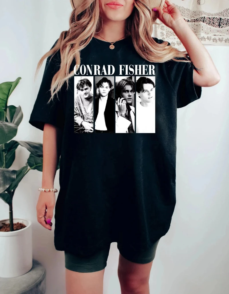 قميص كلاسيكي كونراد فيشر فريق كونراد الصيف تحولت قميص جميل كونراد فيشر قميص الصيف الرومانسية قميص الفتاة عشاء