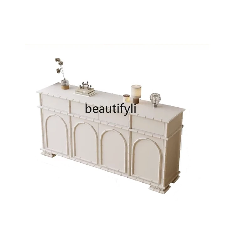 

Cream Style Shoe Cabinet Light Luxury Home Entrance Cabinet French Decorative Locker Simple Hallway Hall Cabinet Chest of Drawer