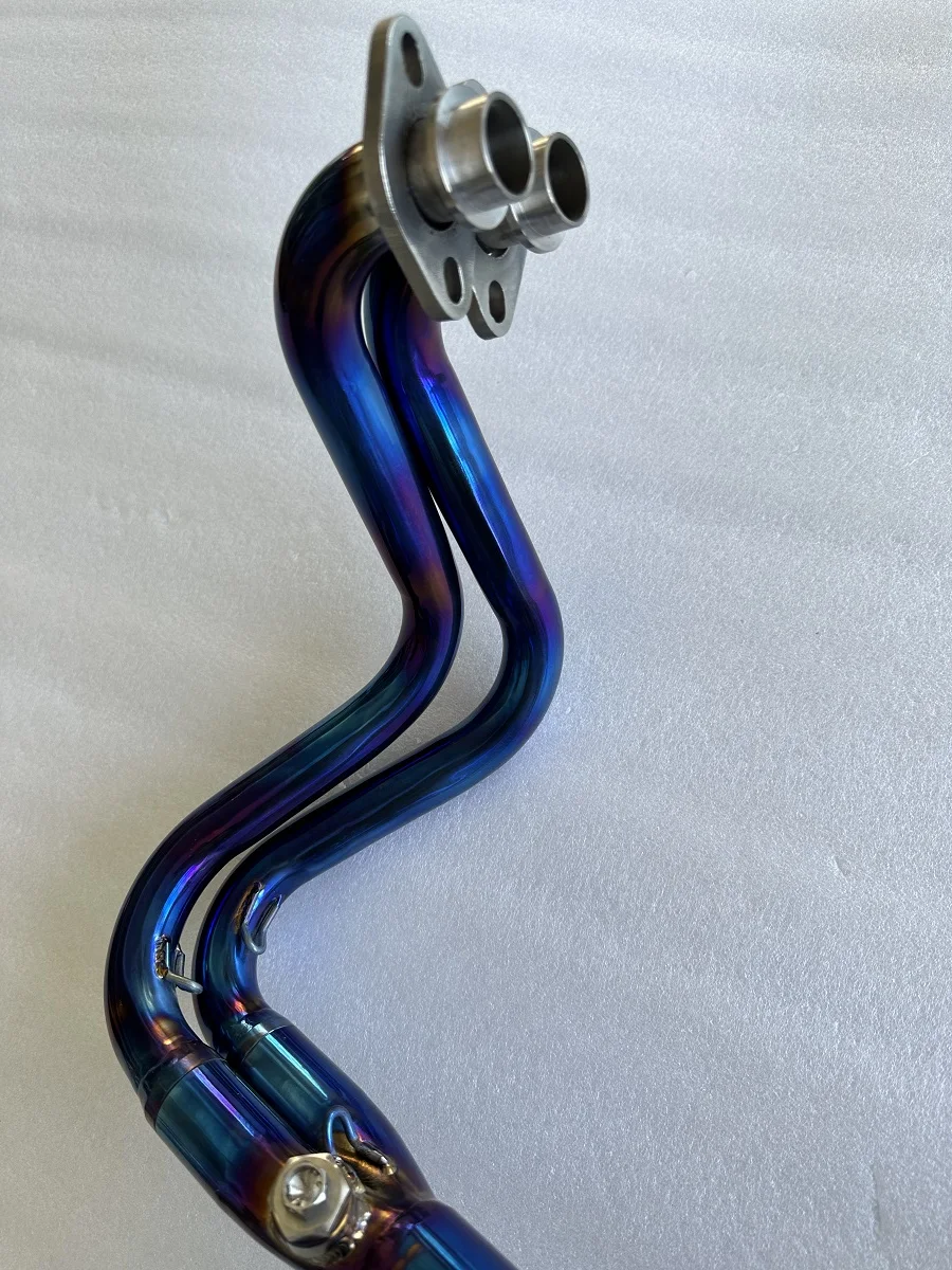 عادم أداء FBB لـ Ninja 250 Ninja300 ماسورة عادم من التيتانيوم Z250 Z300 كاتم صوت عادم رأس سهل الارتداء على أنبوب سفلي