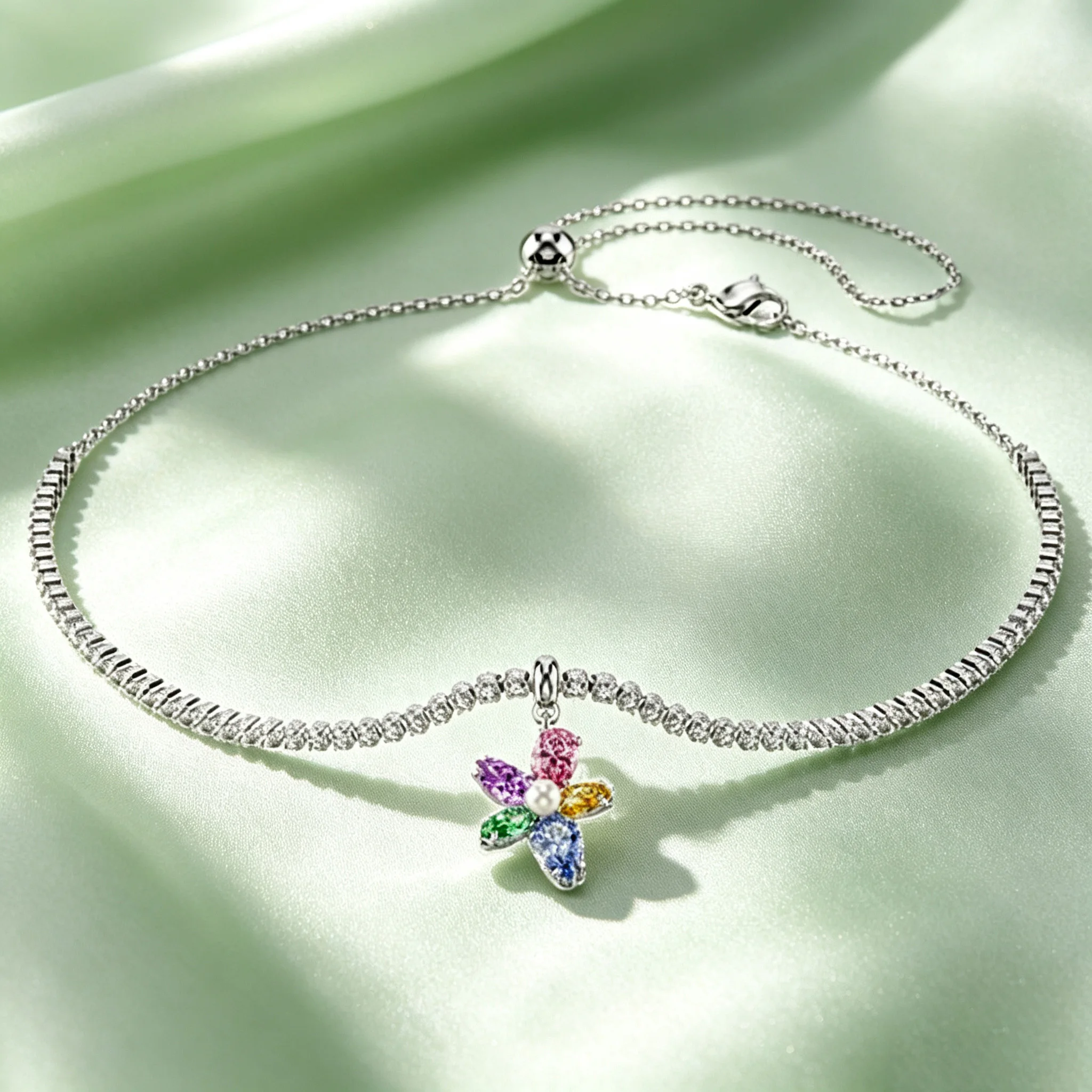 Women's Exquisite Multicolor Butterfly Floral Jewelry Set