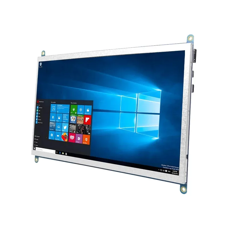 شاشة Raspberry Pi 10.1 بوصة تعمل باللمس 1024x600 HDMI شاشة محمولة مع فتحة إصلاح لـ Raspberry Pi 5/4/3B/B+ Win11/10/8