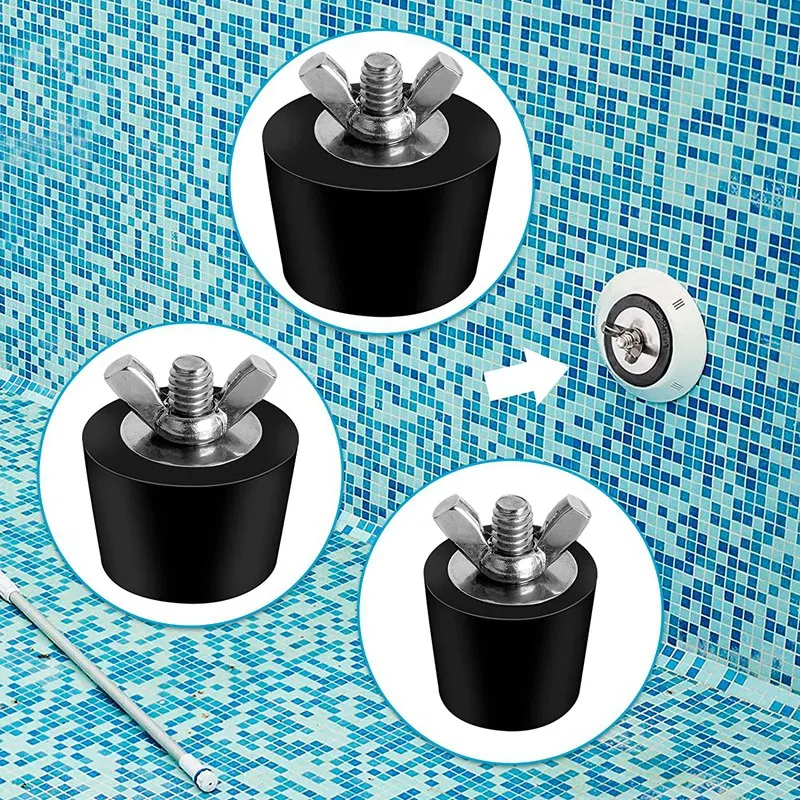 6 Pack 3 Size Pool Winterizing Plug For Swimming Pool Holes,Expansion Plugs For Above Ground Pool Skimmer