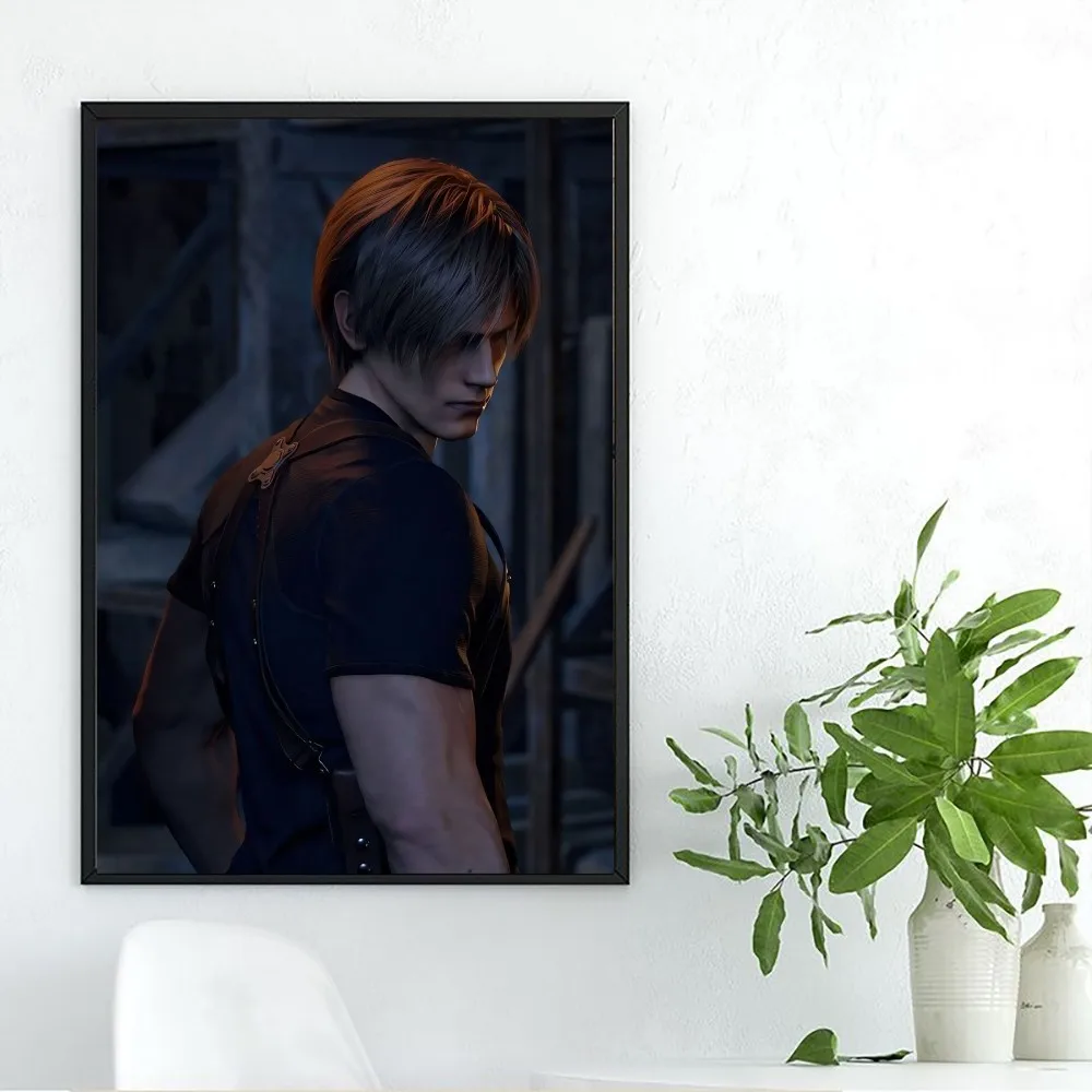 Resident Leon Kennedy E-Evil Poster DIY Kraft Paper Vintage Poster Wall Art Painting Study Stickers Big Szie Wall Painting