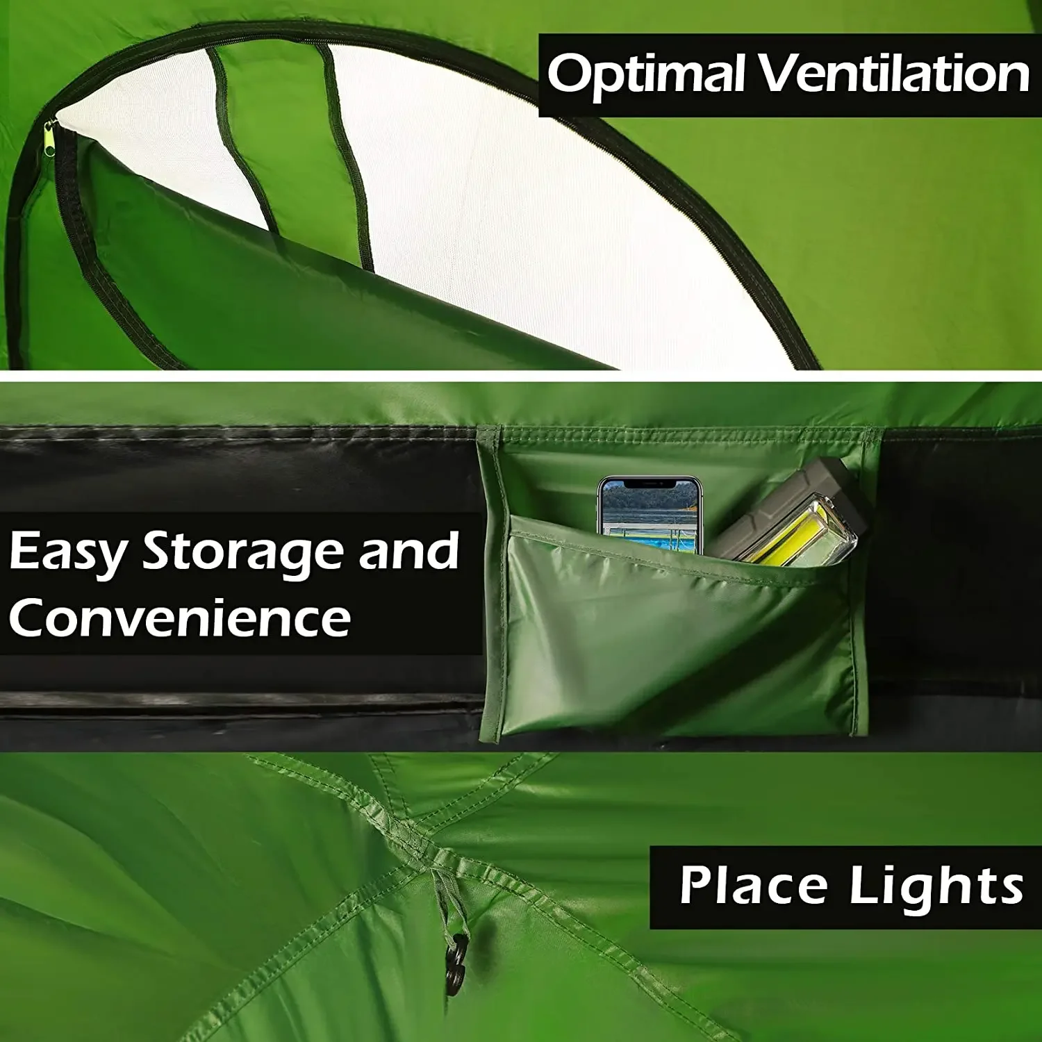 Woqi Full Size Truck Tent Two Person Sleeping Capacity Truck Bed Tent with Extra Tent Cover