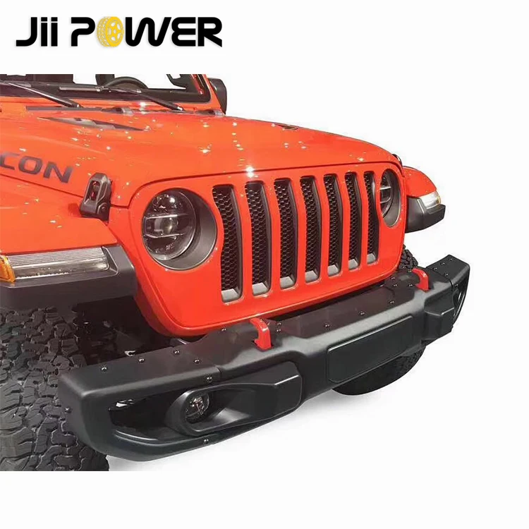 Front Bumper JL 2018 for Jeep Wrangler Steel Standard Carbon Black 4wd Accessories 5 Sets Wrx   2015 High Polished