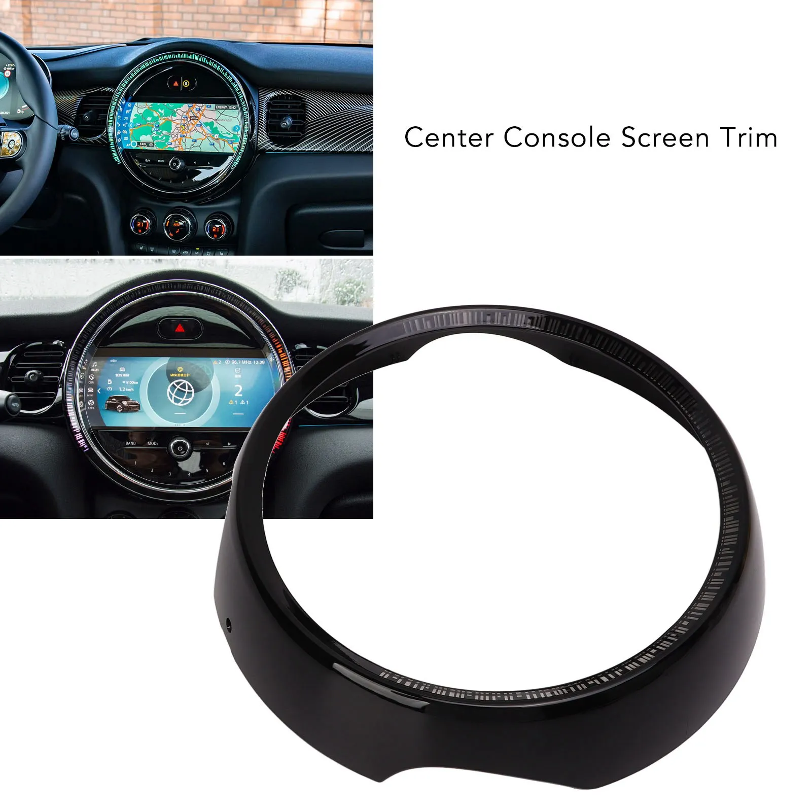 

Center Console Screen Trim Decorative ABS Mirror Polished Replacement for MINI F55 F56 F57 2014-2022 Navigation Bezel JCW