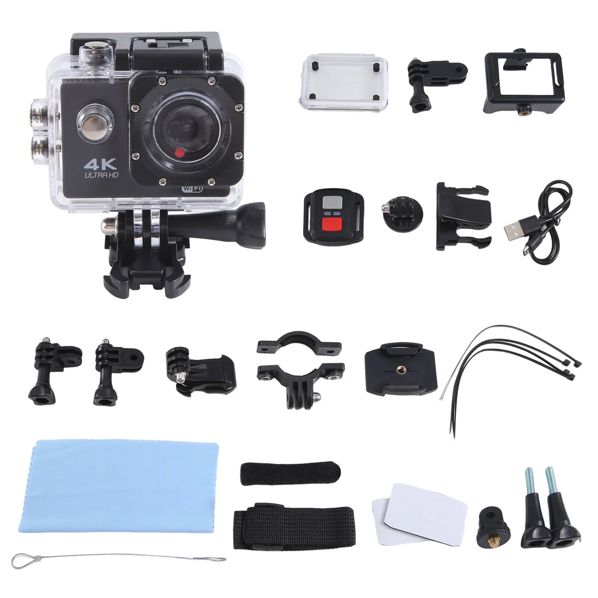 

New Ultra HD 4K Action Camera Underwater Helmet Waterproof 2.0-Inch Screen WiFi Remote Control Sports Video Camera