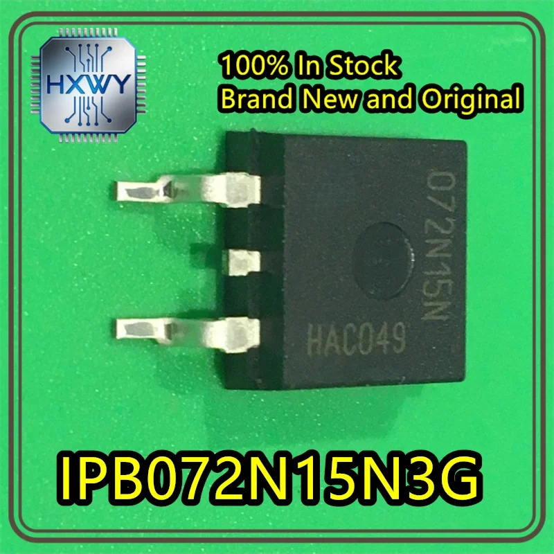 (10/50 Pieces) 072N15N IPB072N15N3G MOSFET TO-263 150V 100A Brand New Original Stock Electron Tube